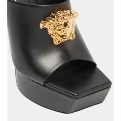 Versace Medusa Leather Platform Mules -Outlet Versace Store unnamed file 140