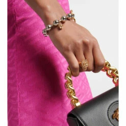 Versace Medusa Crystal-embellished Tile Ring