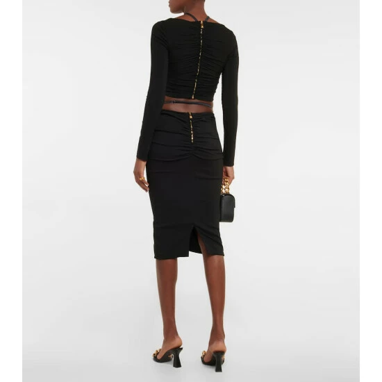 Versace Ruched Midi Skirt 4 Versace Ruched Midi Skirt - Image 2