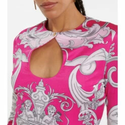 Versace Printed Bodysuit -Outlet Versace Store unnamed file 1424