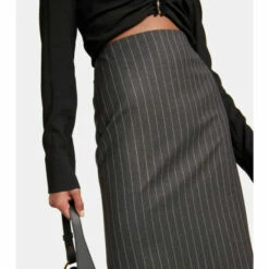 Versace Pinstriped Wool Midi Skirt -Outlet Versace Store unnamed file 1431