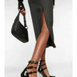 Versace Pinstriped Wool Midi Skirt -Outlet Versace Store unnamed file 1432