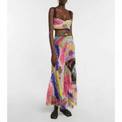 Versace I Ventagli Satin Bralette