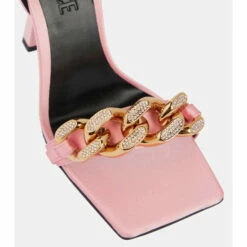 Versace Medusa Chain Satin Sandals -Outlet Versace Store unnamed file 1466