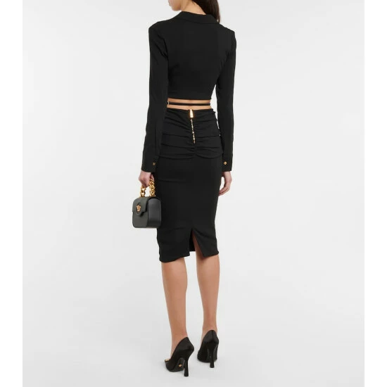 Versace Medusa Ruched Crop Top 4 Versace Medusa Ruched Crop Top - Image 2