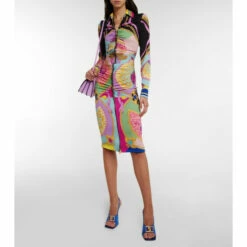 Versace Medusa Satin Slingback Sandals