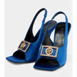 Versace Medusa Satin Slingback Sandals -Outlet Versace Store unnamed file 1488