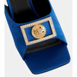 Versace Medusa Satin Slingback Sandals -Outlet Versace Store unnamed file 1489