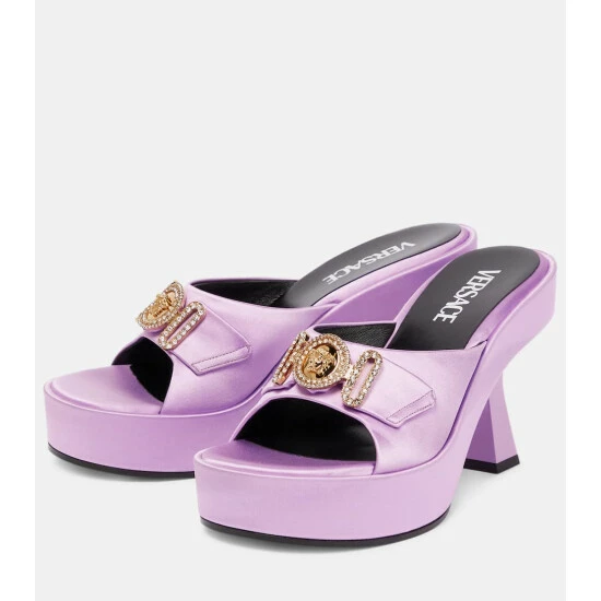 Versace Medusa Biggie Satin Mules 6 Versace Medusa Biggie Satin Mules - Image 4