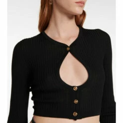 Versace Medusa Cutout Wool Cardigan -Outlet Versace Store unnamed file 1520