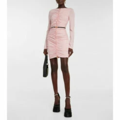 Versace Medusa Ruched Jersey Minidress