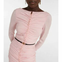 Versace Medusa Ruched Jersey Minidress -Outlet Versace Store unnamed file 1529