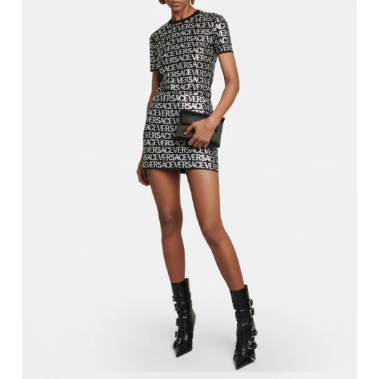 Versace Pin-Point Buckle Leather Ankle Boots 3 Versace Pin-Point Buckle Leather Ankle Boots