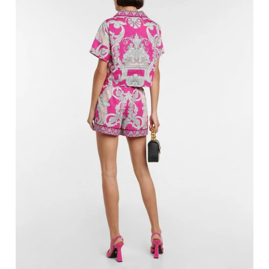 Versace Baroque Cropped Pajama Top 4 Versace Baroque Cropped Pajama Top - Image 2