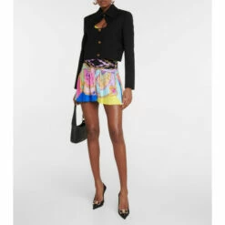 Versace I Ventagli Ruched Miniskirt