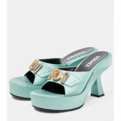 Versace Medusa Biggie Satin Mules -Outlet Versace Store unnamed file 1560