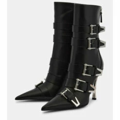 Versace Pin-Point Buckle Leather Ankle Boots 10 Versace Pin-Point Buckle Leather Ankle Boots -Outlet Versace Store unnamed file 157