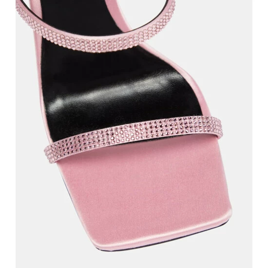 Versace Fendace Embellished Satin Sandals 7 Versace Fendace Embellished Satin Sandals - Image 5