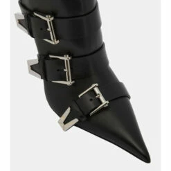 Versace Pin-Point Buckle Leather Ankle Boots 11 Versace Pin-Point Buckle Leather Ankle Boots -Outlet Versace Store unnamed file 158