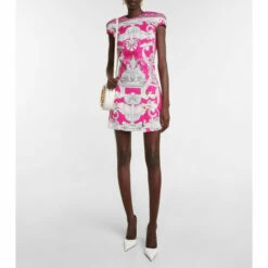 Versace Silver Baroque Minidress