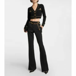 Versace Medusa Cropped Cardigan