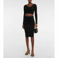 Versace Ruched Crop Top