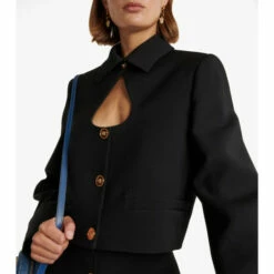 Versace Cutout Virgin Wool Jacket -Outlet Versace Store unnamed file 1616