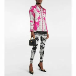 Versace Printed High-rise Leggings