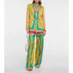 Versace Printed Silk Blazer