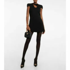 Versace Keyhole Wool-blend Minidress