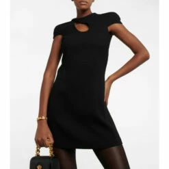 Versace Keyhole Wool-blend Minidress -Outlet Versace Store unnamed file 1645