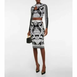 Versace Cutout Printed Top