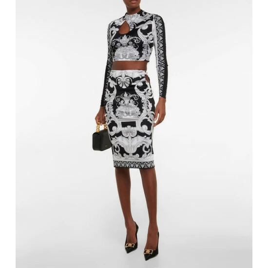 Versace Cutout Printed Top 3 Versace Cutout Printed Top