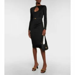 Versace Belted Midi Dress