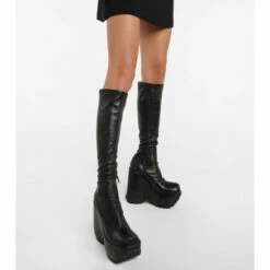 Versace Triplatform Leather Knee-high Boots -Outlet Versace Store unnamed file 1695