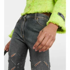 Versace Laser-cut Mid-rise Wide-leg Jeans -Outlet Versace Store unnamed file 174