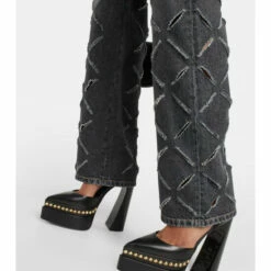 Versace Laser-cut Mid-rise Wide-leg Jeans -Outlet Versace Store unnamed file 175
