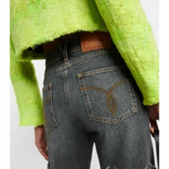 Versace Laser-cut Mid-rise Wide-leg Jeans -Outlet Versace Store unnamed file 176