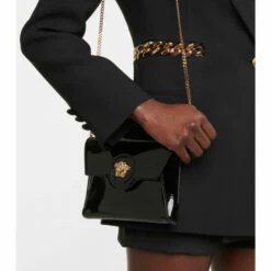 Versace La Medusa Leather Wallet On Chain