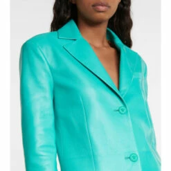 Versace Longline Leather Blazer -Outlet Versace Store unnamed file 1791