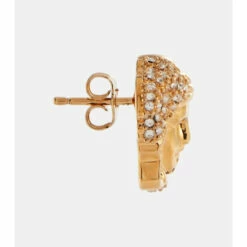 Versace Palazzo Dia Crystal Embellished Earrings