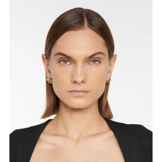 Versace Palazzo Dia Crystal Embellished Earrings 4 Versace Palazzo Dia Crystal Embellished Earrings - Image 2