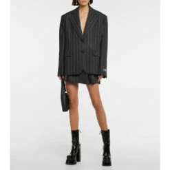 Versace Oversized Pinstriped Blazer