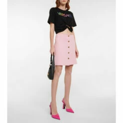 Versace A-line Wool-blend Miniskirt