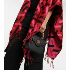 Versace La Greca Fringed Wool Poncho -Outlet Versace Store unnamed file 1856