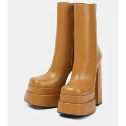 Versace Aevitas Leather Platform Ankle Boots -Outlet Versace Store unnamed file 1860