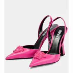 Versace La Medusa Leather Slingback Pumps -Outlet Versace Store unnamed file 1872