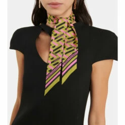 Versace La Greca Silk Twill Scarf