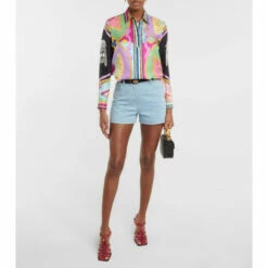 Versace I Ventagli Silk Twill Shirt