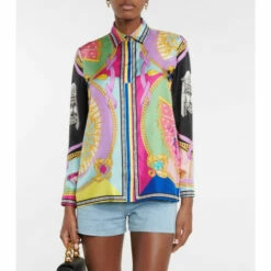 Versace I Ventagli Silk Twill Shirt -Outlet Versace Store unnamed file 1966